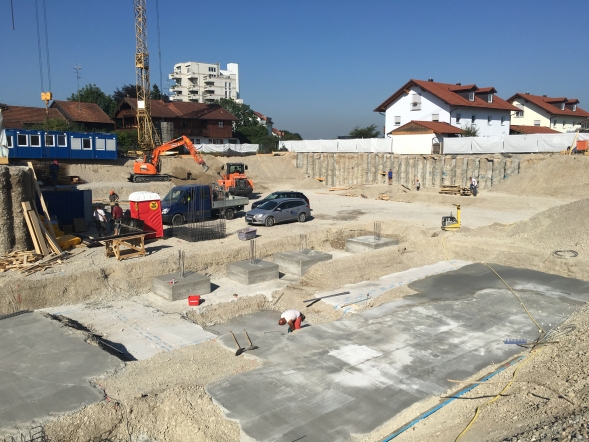 Die Bauarbeiten am BV Putzbrunn schreiten bereits nach Beginn gut voran